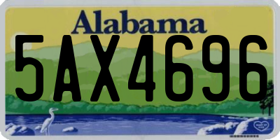 AL license plate 5AX4696