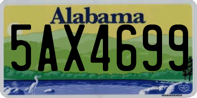 AL license plate 5AX4699