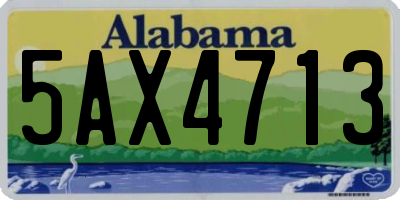 AL license plate 5AX4713