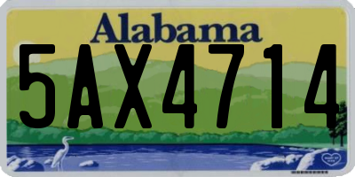 AL license plate 5AX4714