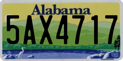 AL license plate 5AX4717