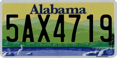 AL license plate 5AX4719