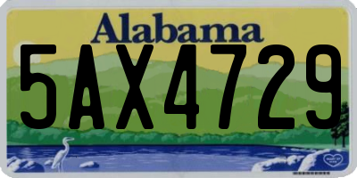 AL license plate 5AX4729