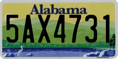 AL license plate 5AX4731