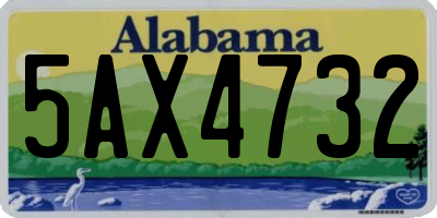 AL license plate 5AX4732