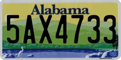 AL license plate 5AX4733