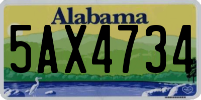 AL license plate 5AX4734