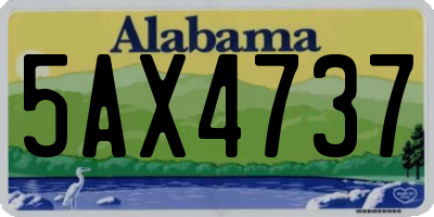 AL license plate 5AX4737