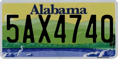 AL license plate 5AX4740