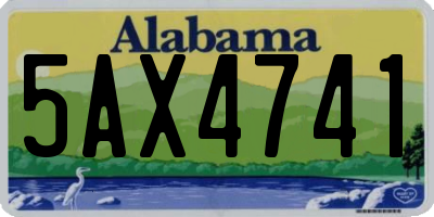 AL license plate 5AX4741