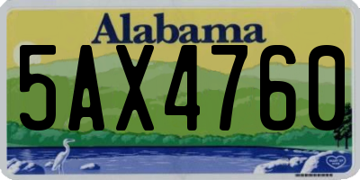 AL license plate 5AX4760