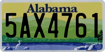 AL license plate 5AX4761