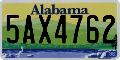 AL license plate 5AX4762