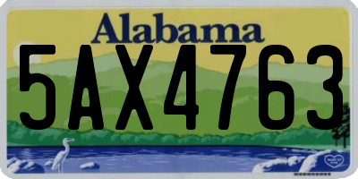 AL license plate 5AX4763