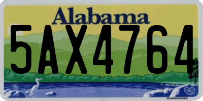 AL license plate 5AX4764