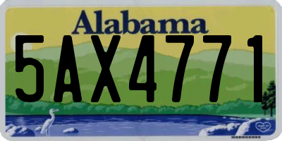 AL license plate 5AX4771