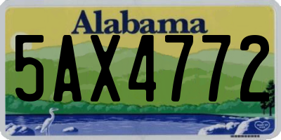 AL license plate 5AX4772