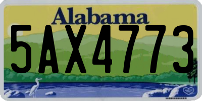 AL license plate 5AX4773