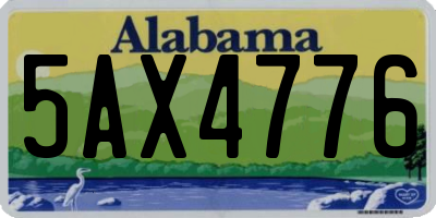 AL license plate 5AX4776
