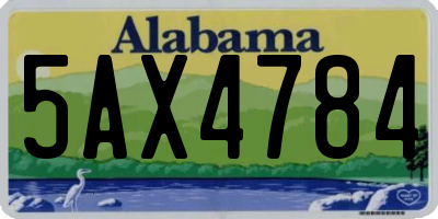 AL license plate 5AX4784
