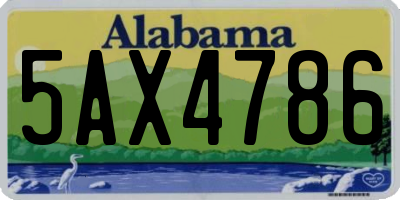 AL license plate 5AX4786
