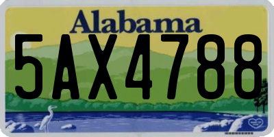 AL license plate 5AX4788