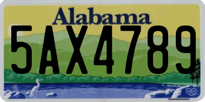 AL license plate 5AX4789