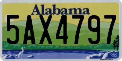 AL license plate 5AX4797