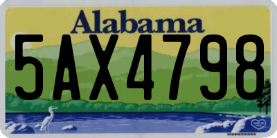 AL license plate 5AX4798