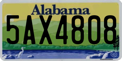 AL license plate 5AX4808