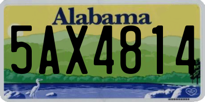 AL license plate 5AX4814