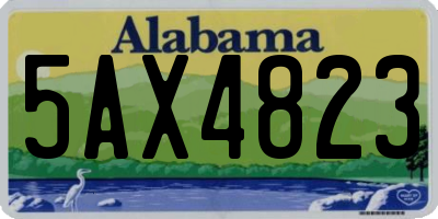AL license plate 5AX4823