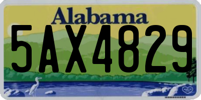 AL license plate 5AX4829
