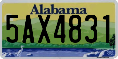 AL license plate 5AX4831