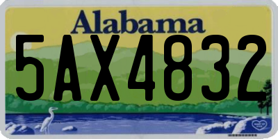AL license plate 5AX4832