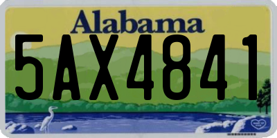 AL license plate 5AX4841