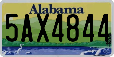 AL license plate 5AX4844