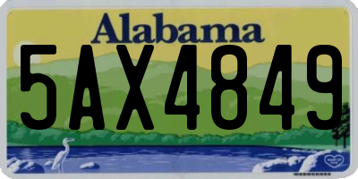 AL license plate 5AX4849