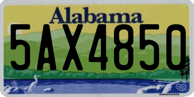 AL license plate 5AX4850