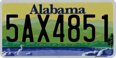 AL license plate 5AX4851