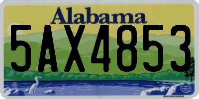 AL license plate 5AX4853