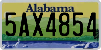 AL license plate 5AX4854