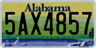 AL license plate 5AX4857