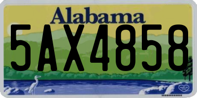AL license plate 5AX4858