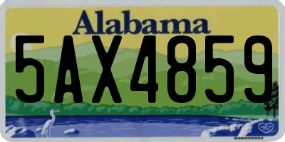 AL license plate 5AX4859