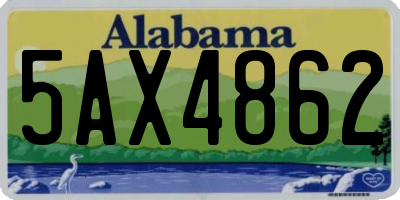 AL license plate 5AX4862