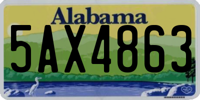 AL license plate 5AX4863