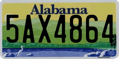 AL license plate 5AX4864