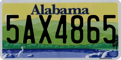 AL license plate 5AX4865