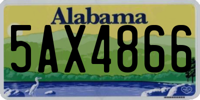 AL license plate 5AX4866
